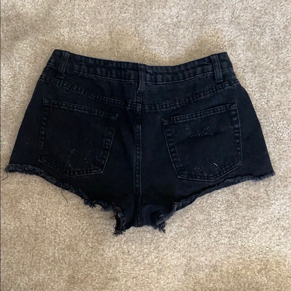 Black Ripped Shorts - Picture 2 of 5